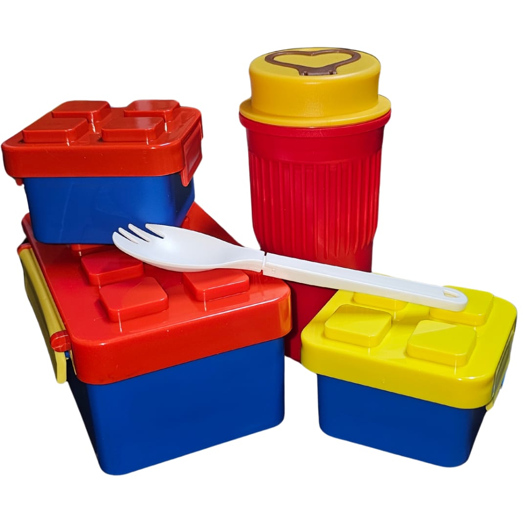 5pc Lego Inspired Lunch Box