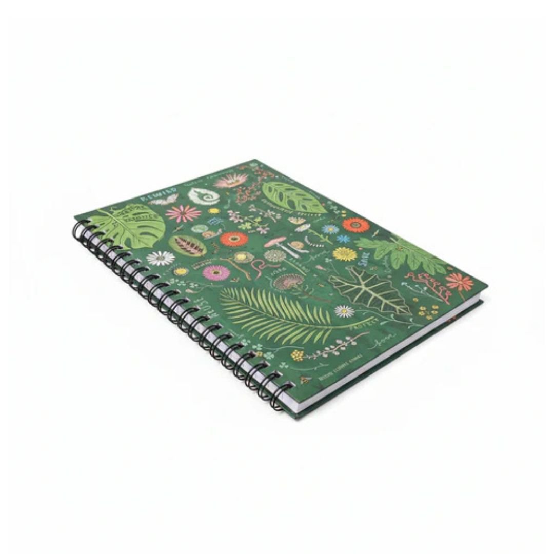 A4 Green Nature Spiral Notebook