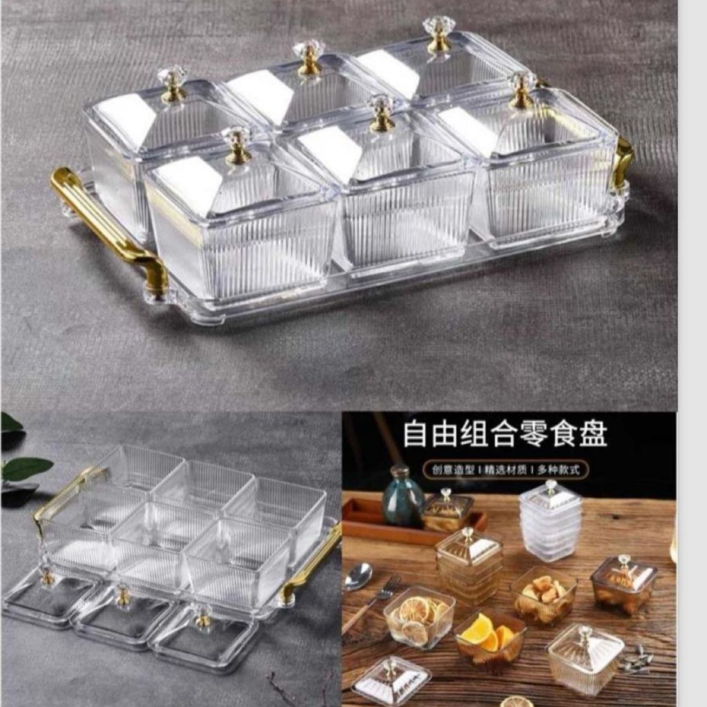 Acrylic Bowls On Tray