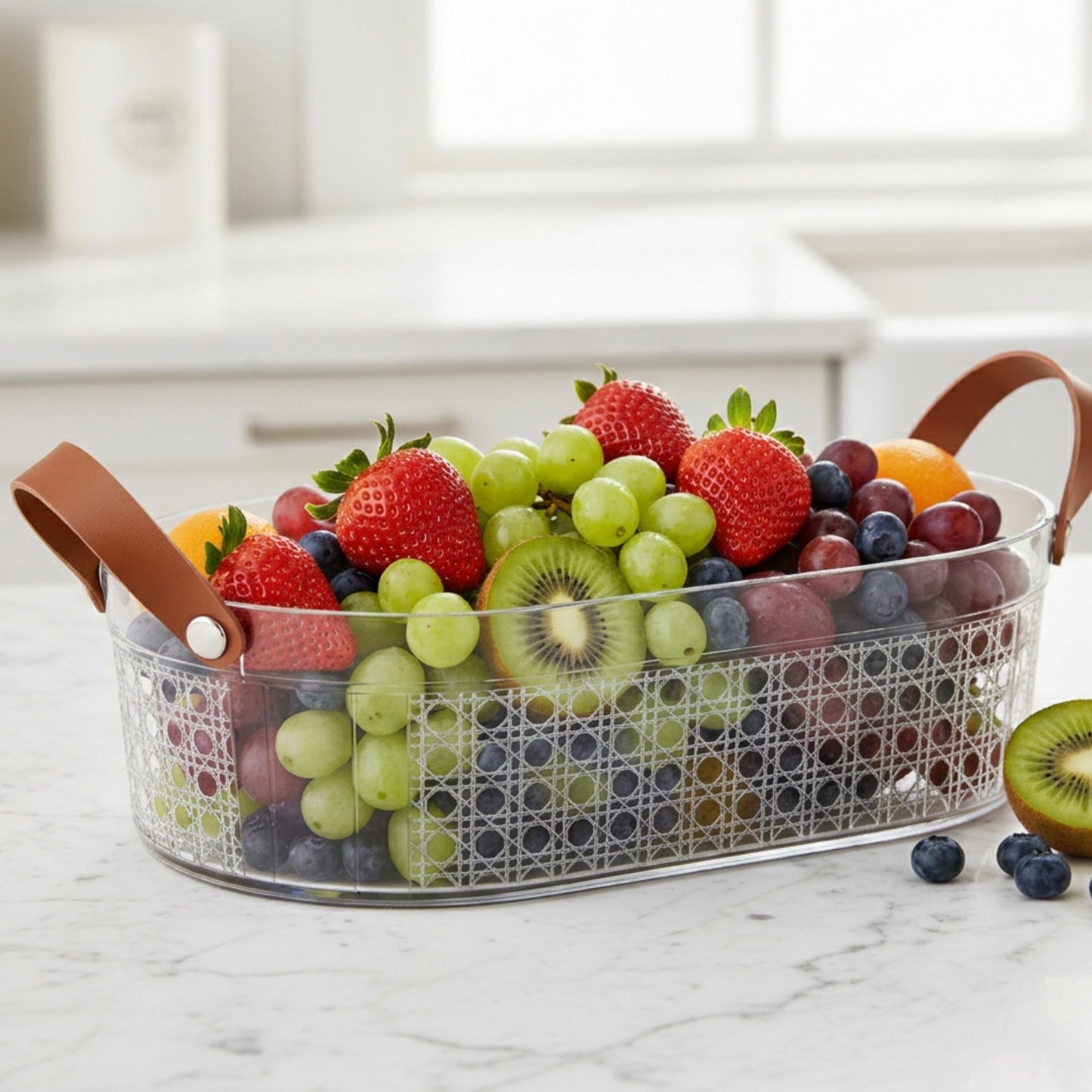 Acrylic Food Serving Platter with Handle – Snack & Party Serving Tray