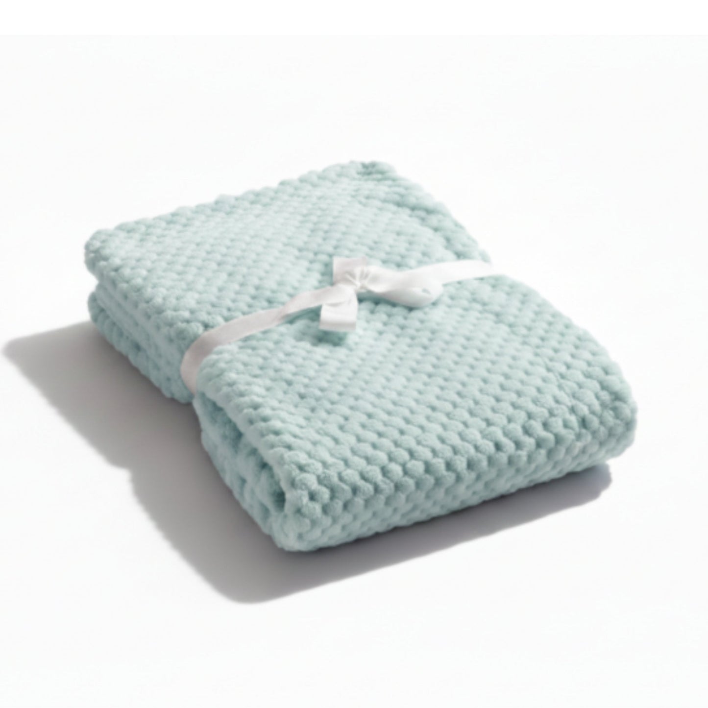 Baby Popcorn Blanket | Soft Plush Newborn Blanket - Blue