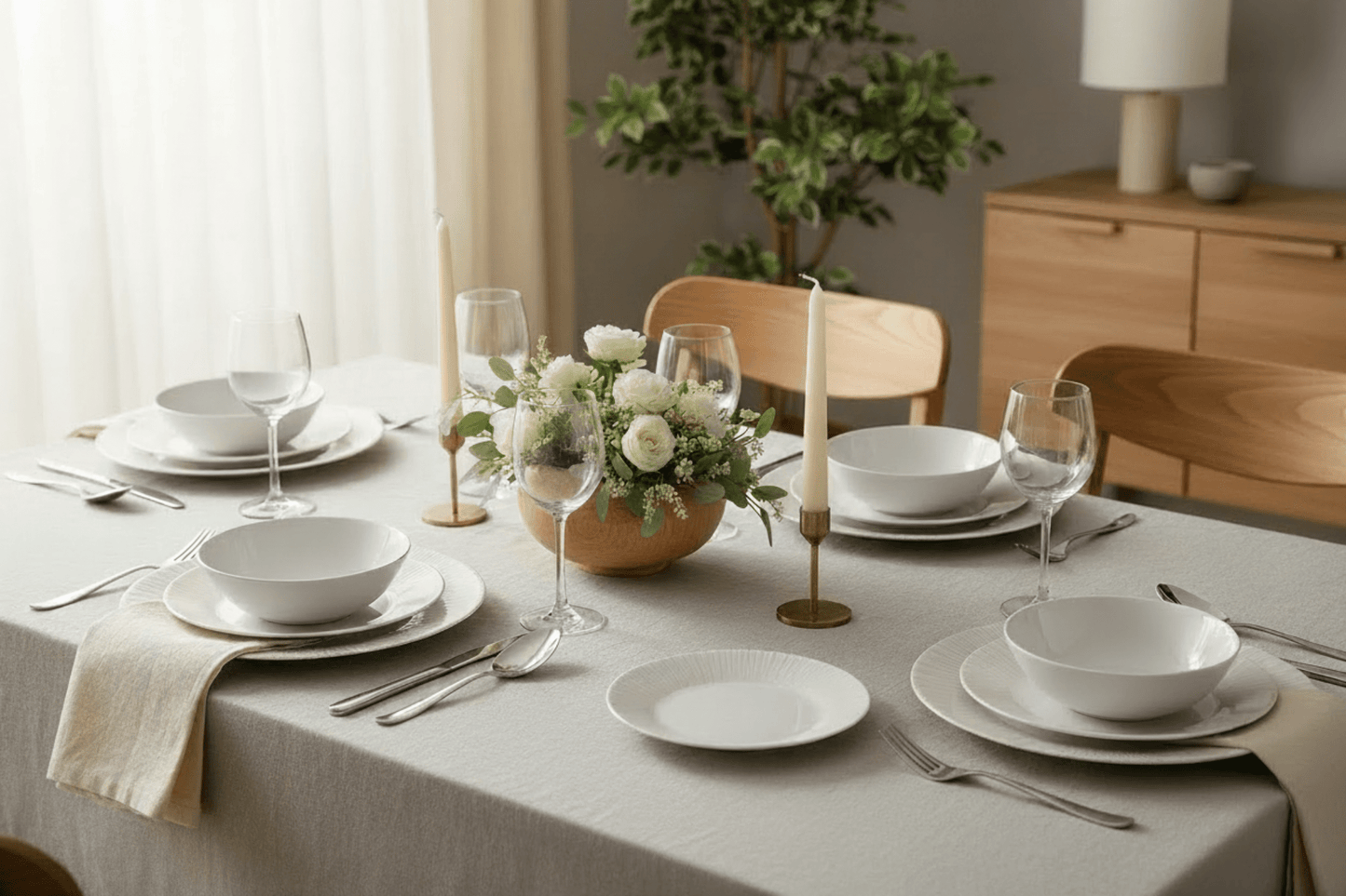 Corelle 12pc Hushed Lines Dinner Set