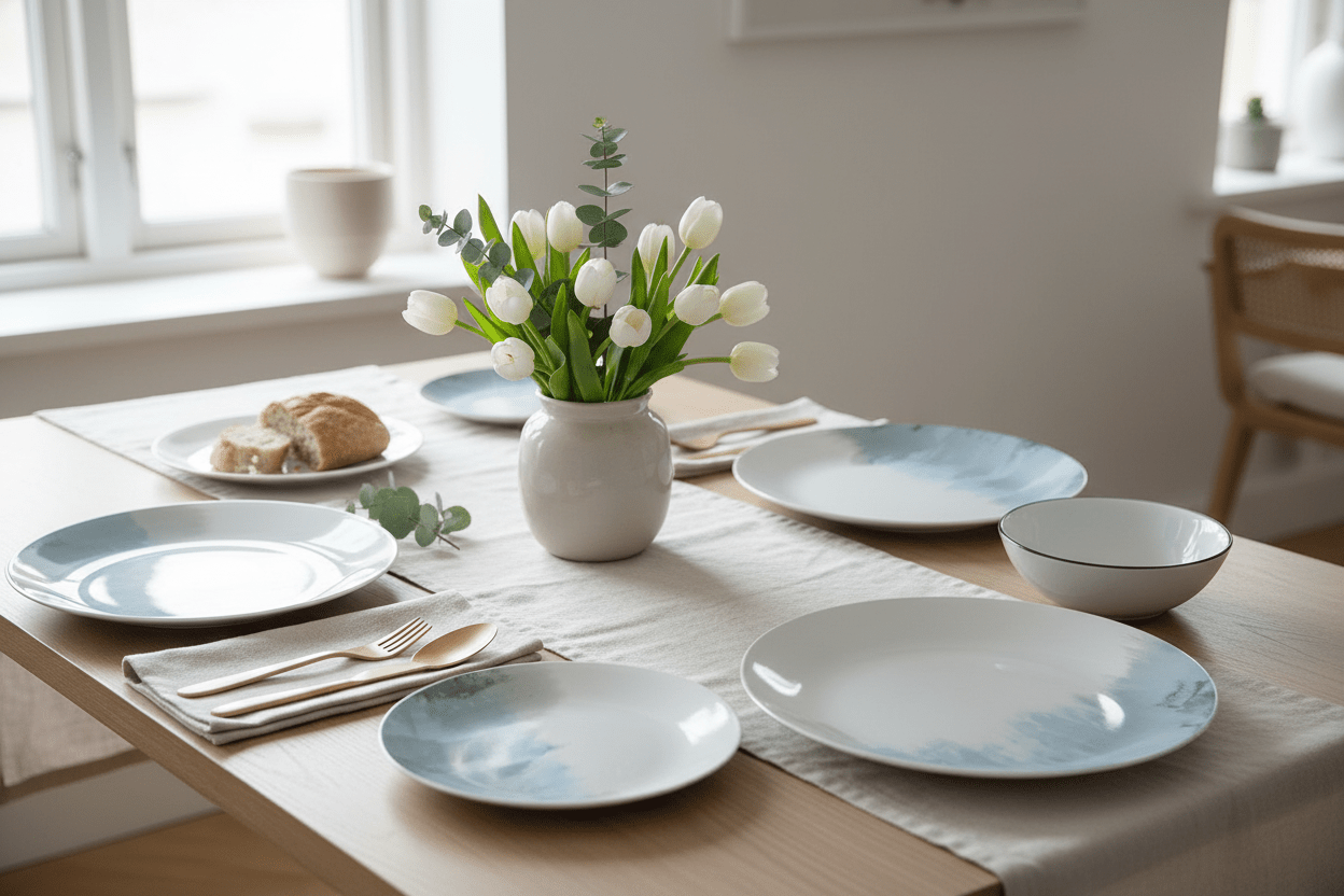 Corelle 12pc Tranquil Reflection Dinner Set