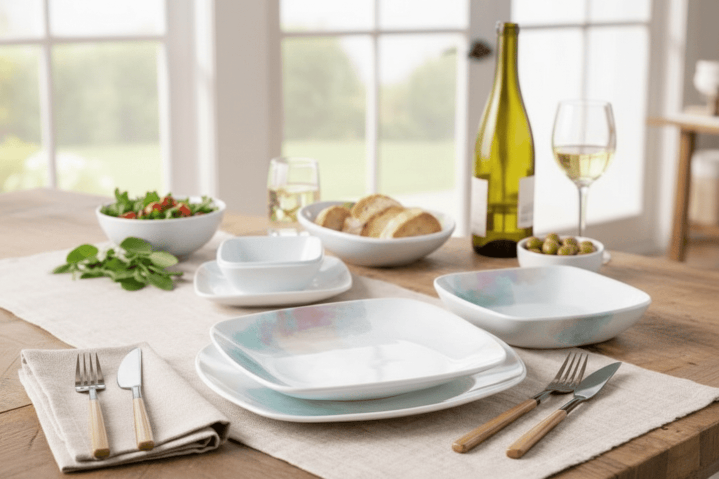 Corelle 16pc Aquarello Dinner Set