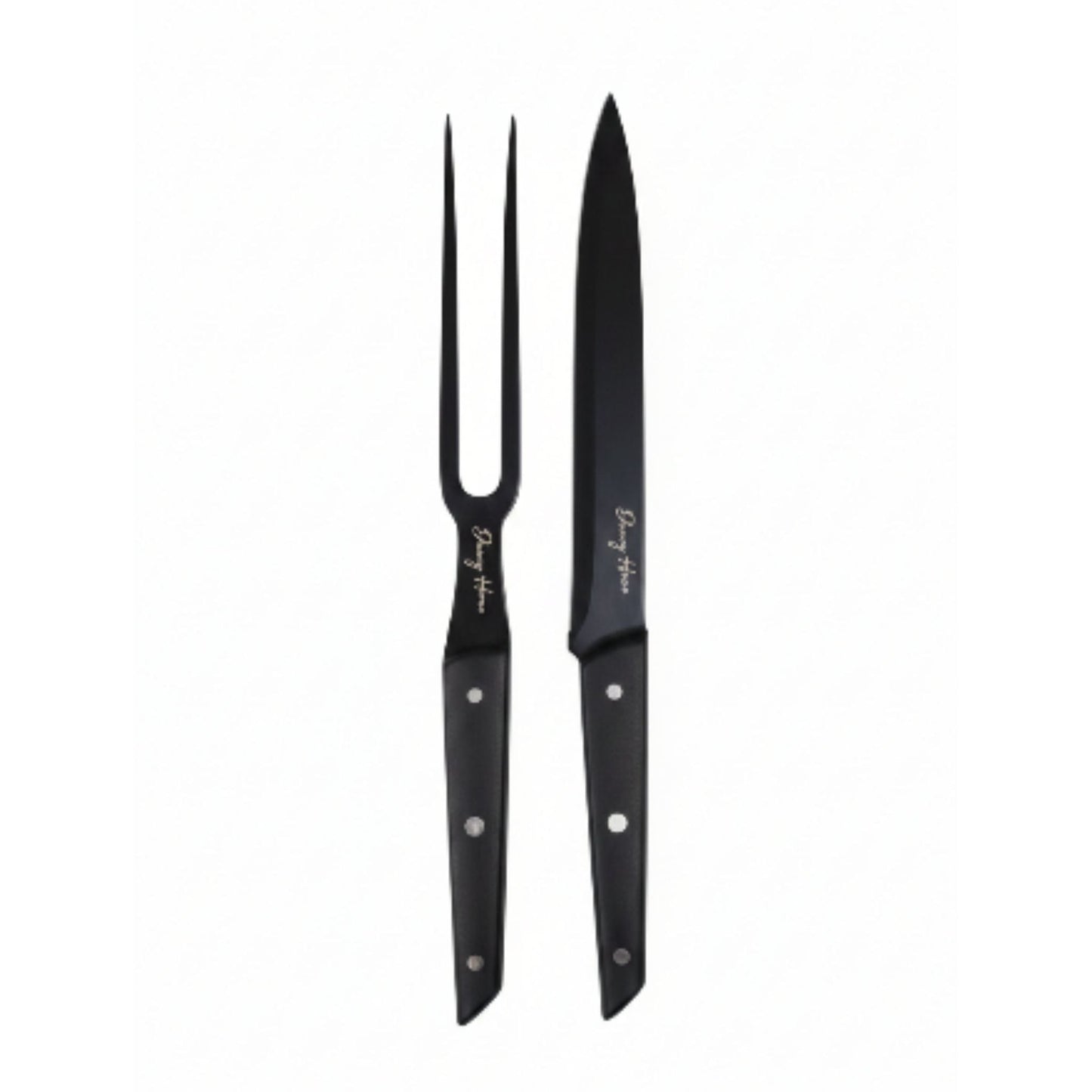 Danny Home 2pc Black Meat Fork And Knife Set