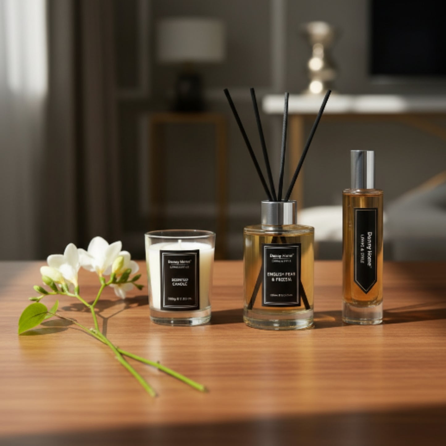 3 Piece Danny Home Reed Diffuser Gift Set – Long Lasting Home Fragrance Lifestyle