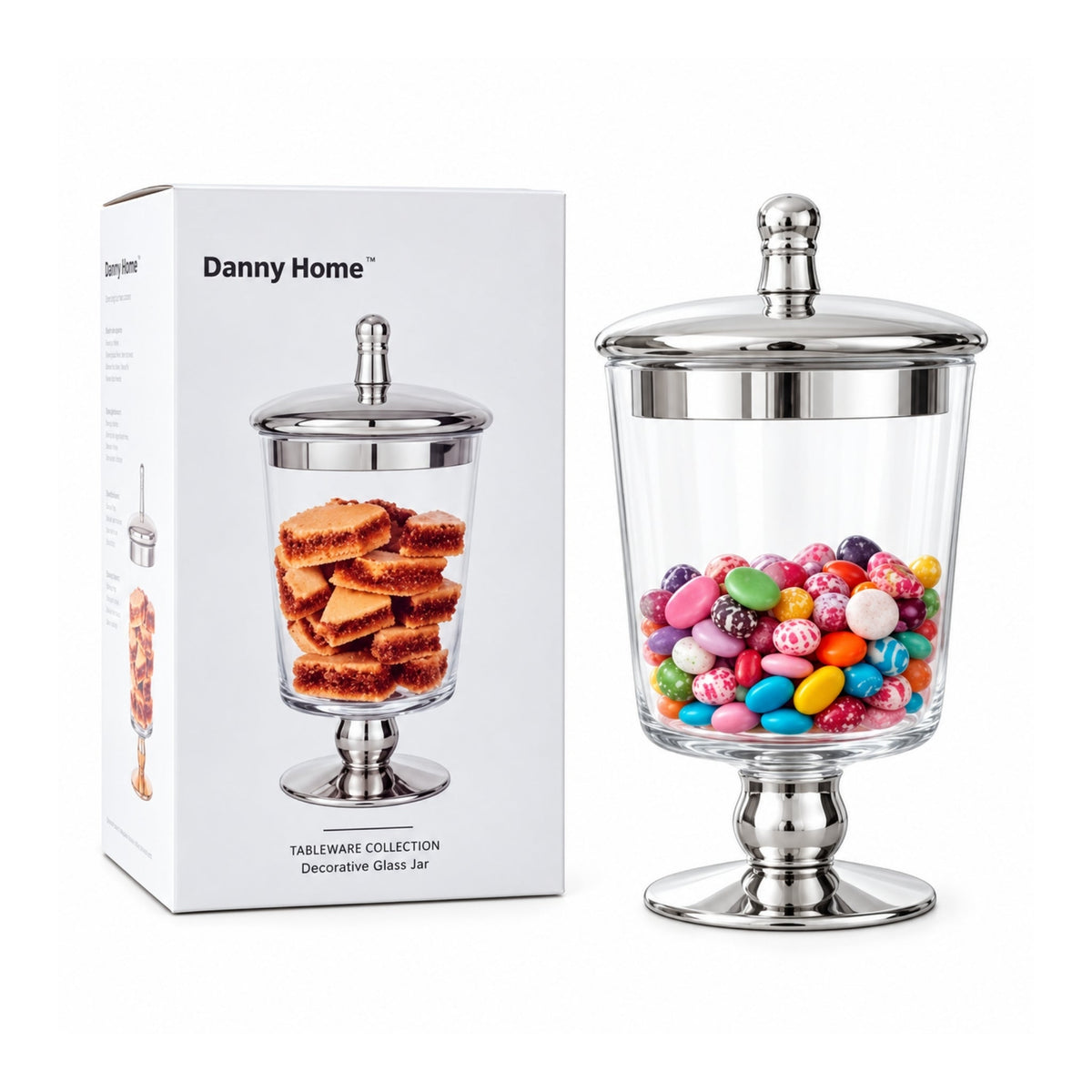 Danny Home Tall Jar with Lid – Multi-Purpose Kitchen Storage Container