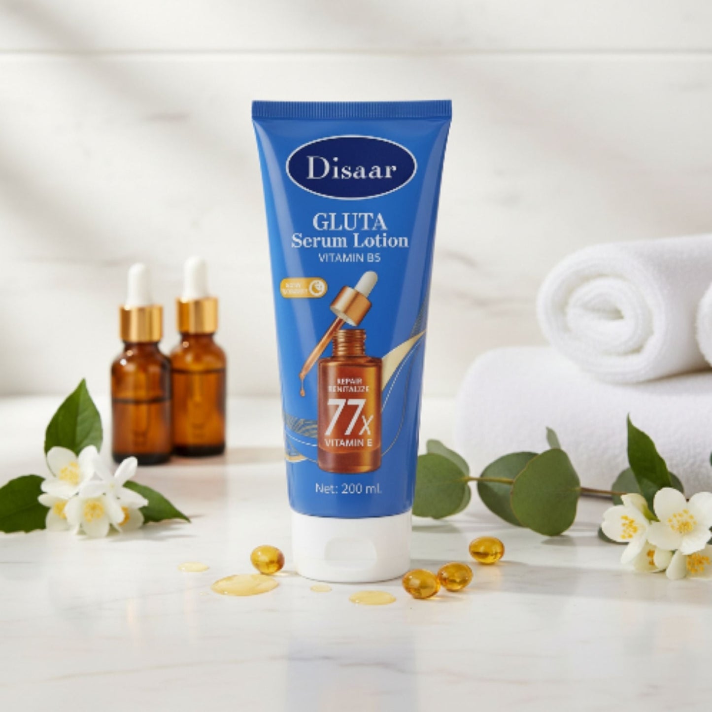 Disaar Serum Lotion - Gluta & Vitamin B5 - Contains 77 x Vitamin E - 200ml
