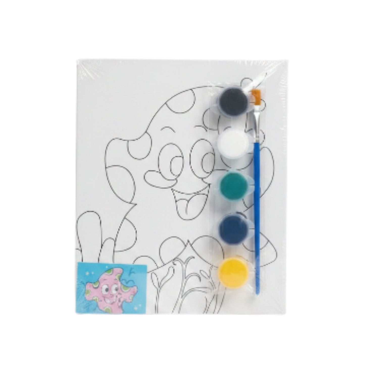 DIY Printed Canvas And Paint Set Extra Small 15x20cm