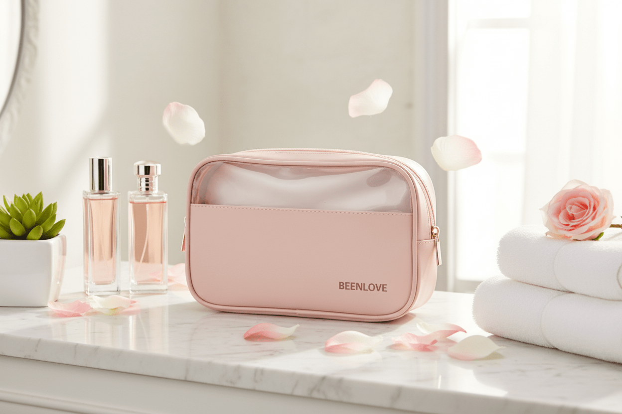 Double Zip Toiletry Bag - Pink