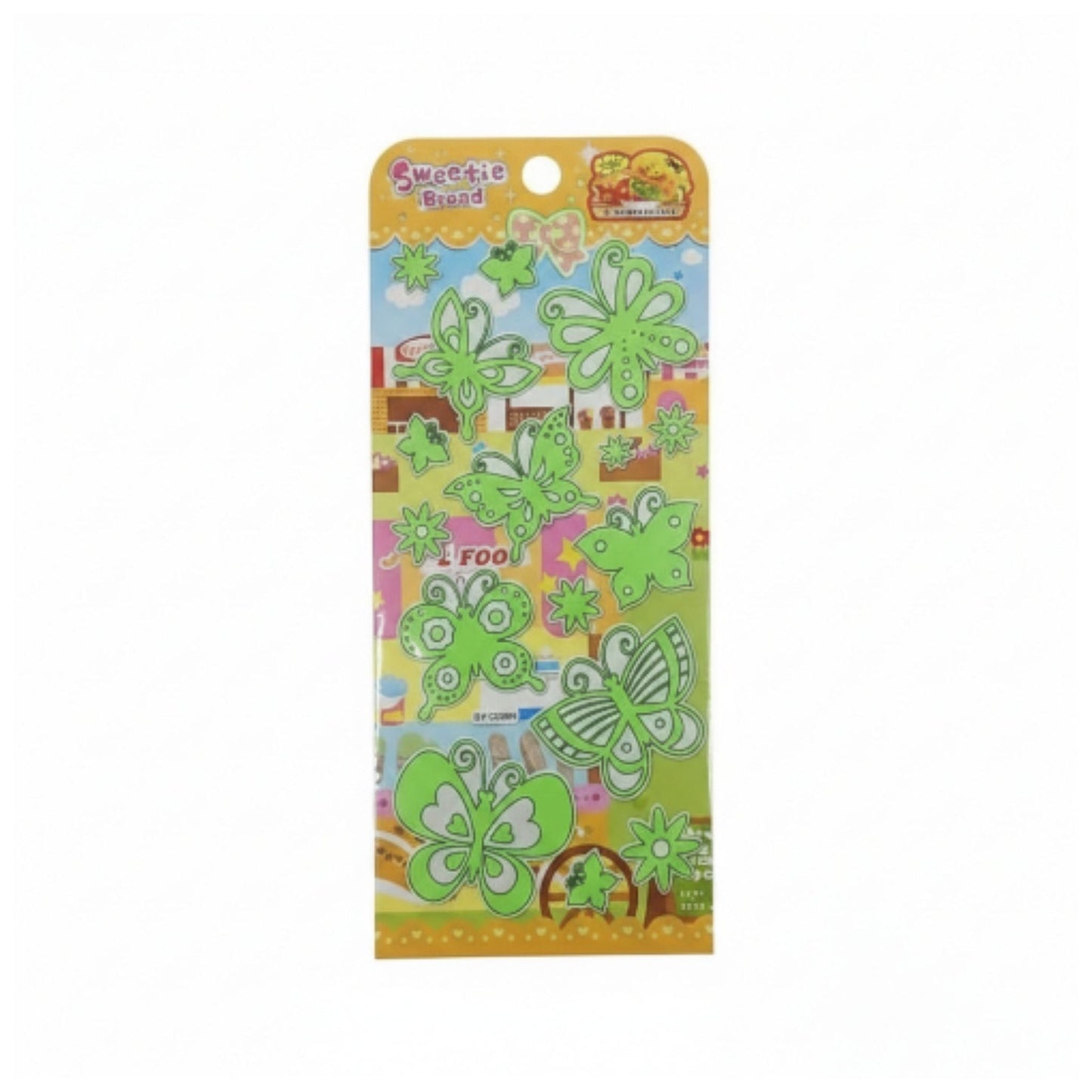 Glow In The Dark Stickers On White Background