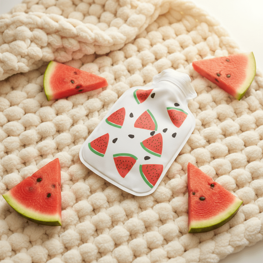 Mini Hot Water Bottle 17X11cm - Watermelon