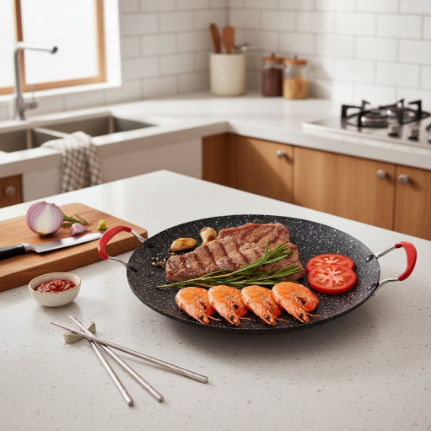 Non Stick 30cm Korean Wok