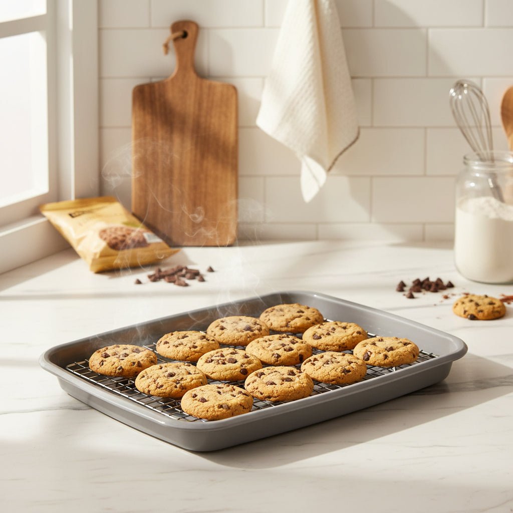 Non Stick Cookie Sheet Small - Light Grey 35.5x25x2.5cm