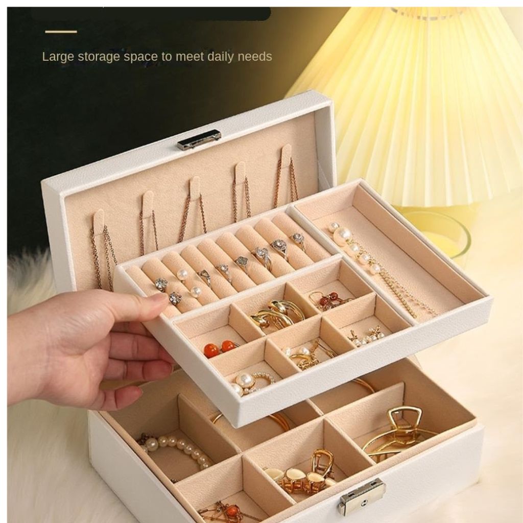 Double Layer PU leather Jewlery Box