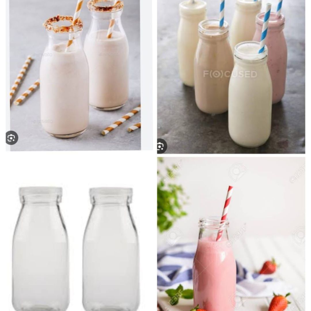 6pc Milkshake Bottles 250ml