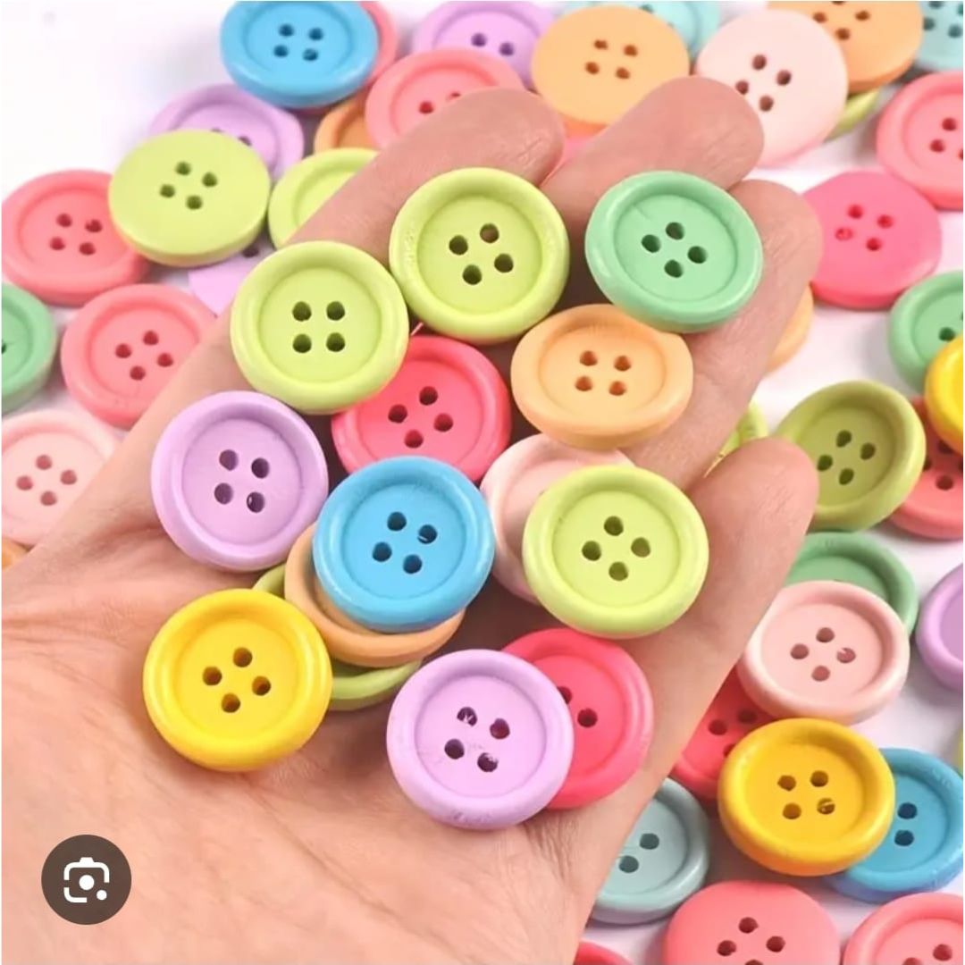 Wooden Buttons With String