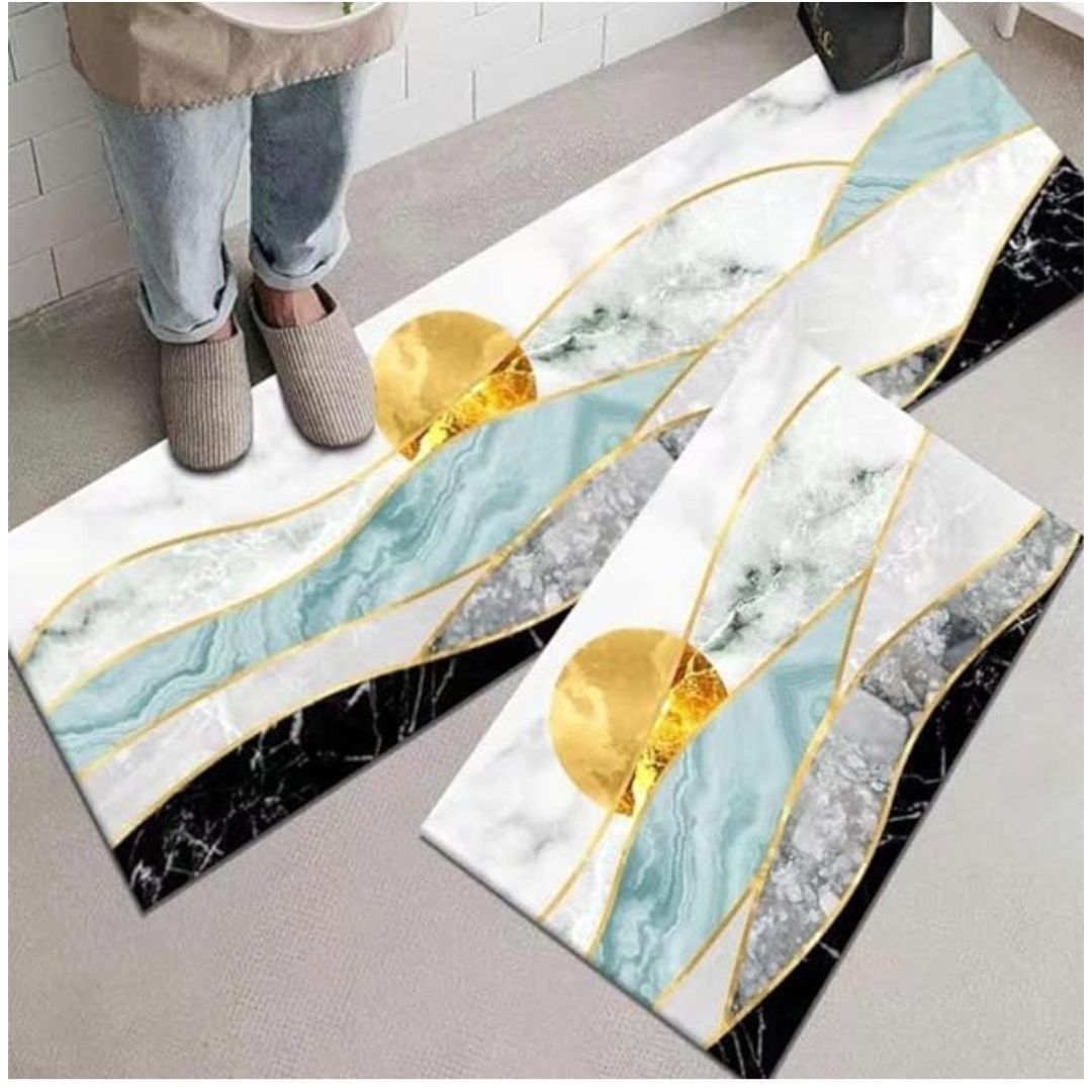 2pc Rubber Kitchen Mat