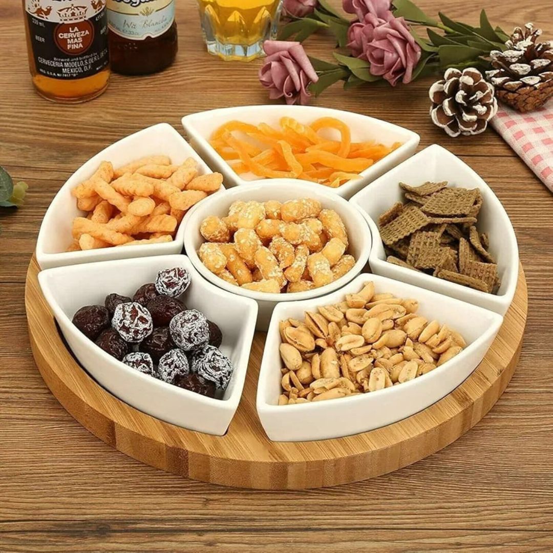 Danny Home Rotating Tray With Bowls