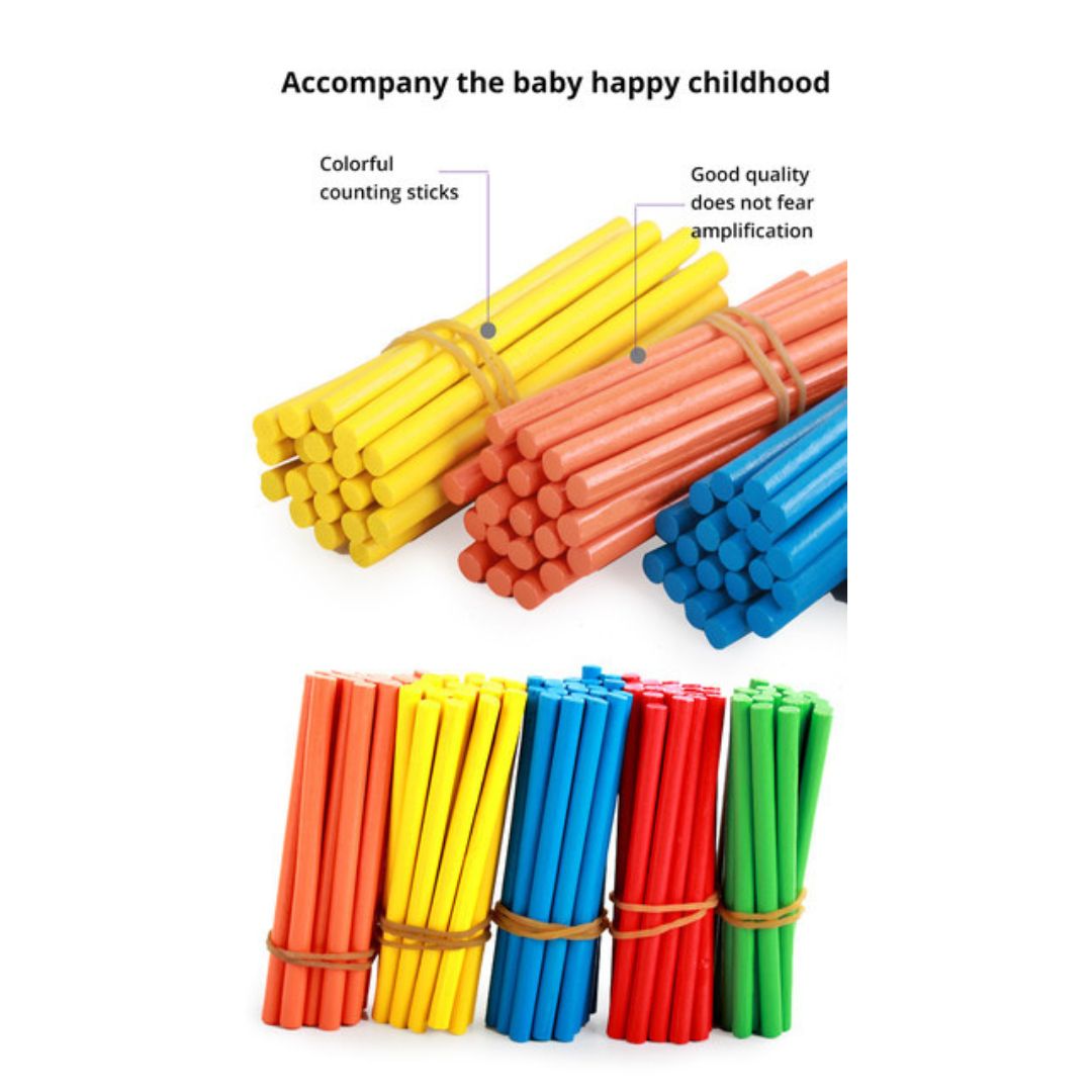 50pc Wooden Rainbow Sticks