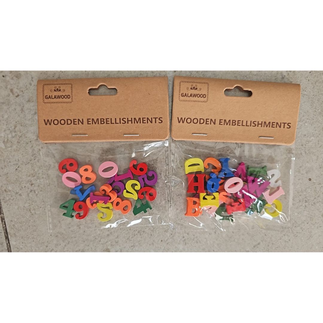 Wooden DIY Alphabets/Numbers