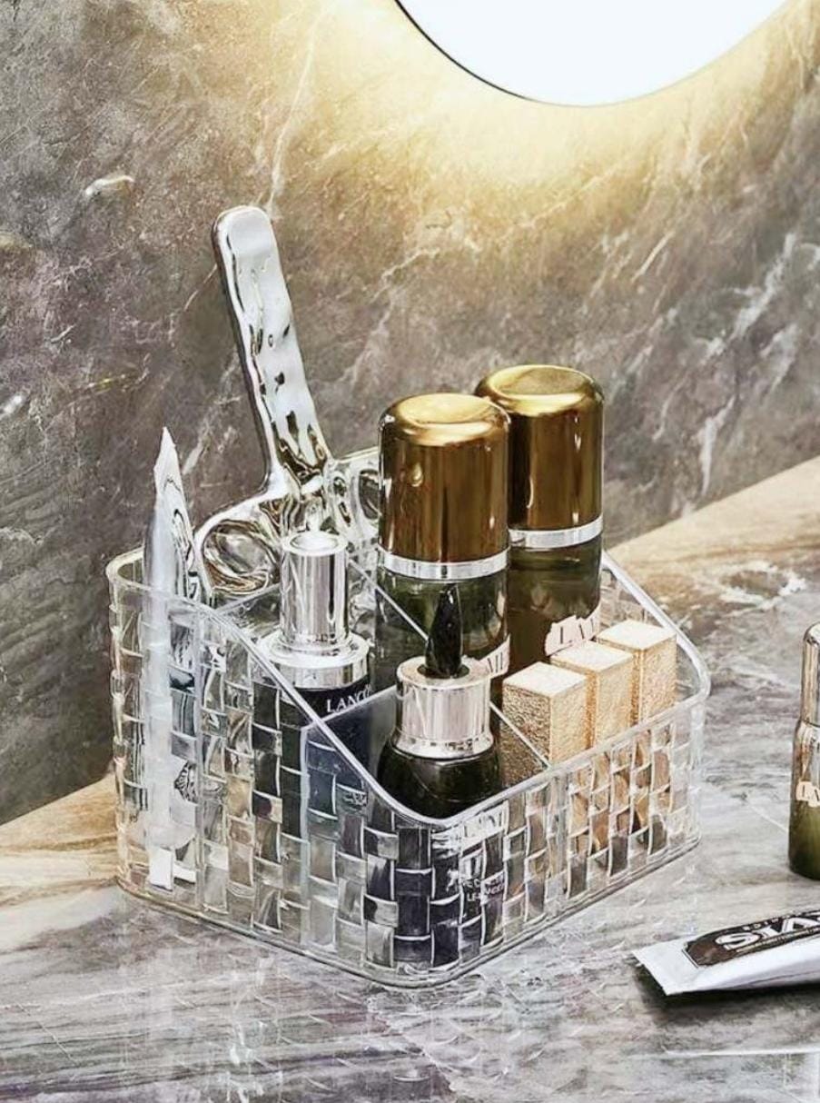 Acrylic Wooven Look Make Up Organizers