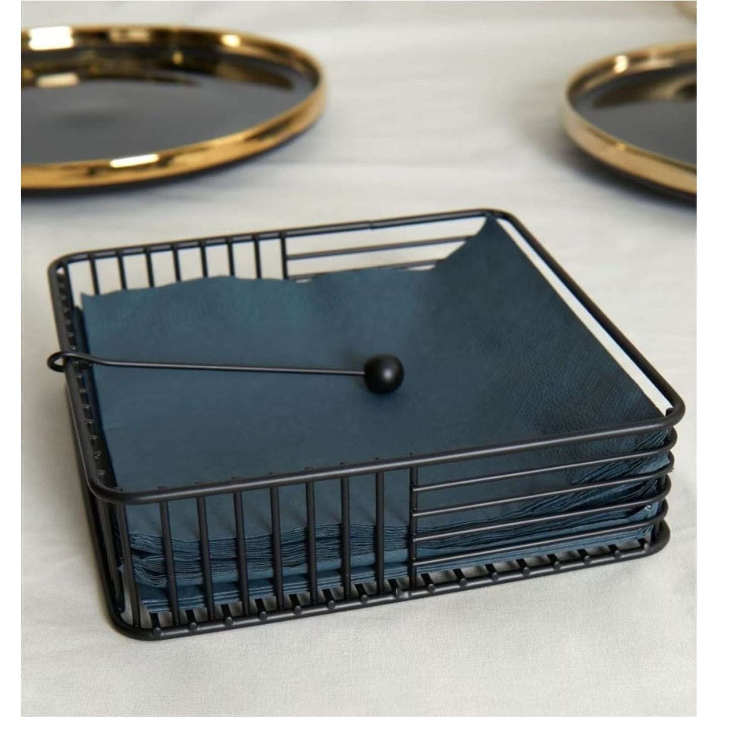 Metal Square Napkin Holder 17.5x6cm