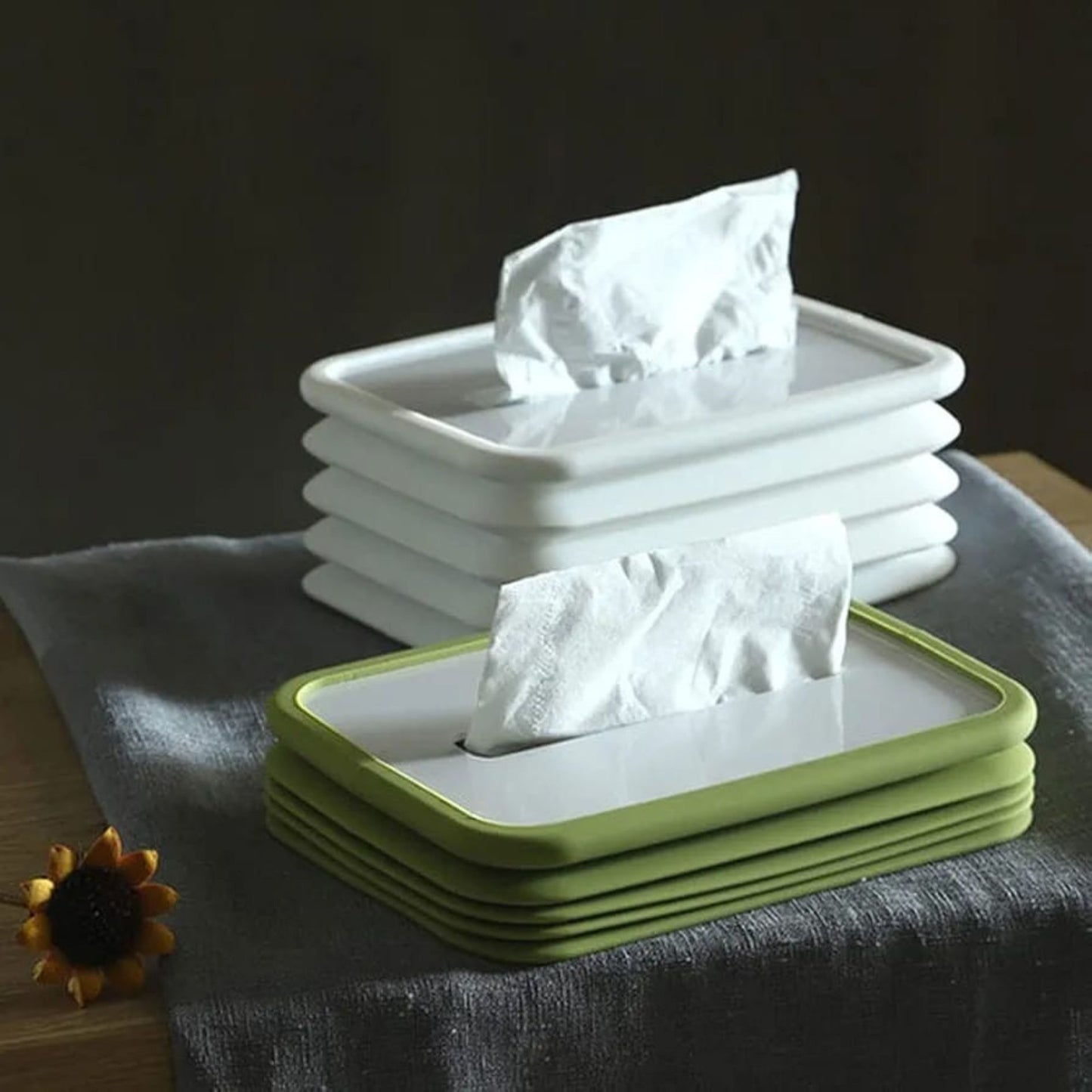 Silicone Collapsible Tissue Box