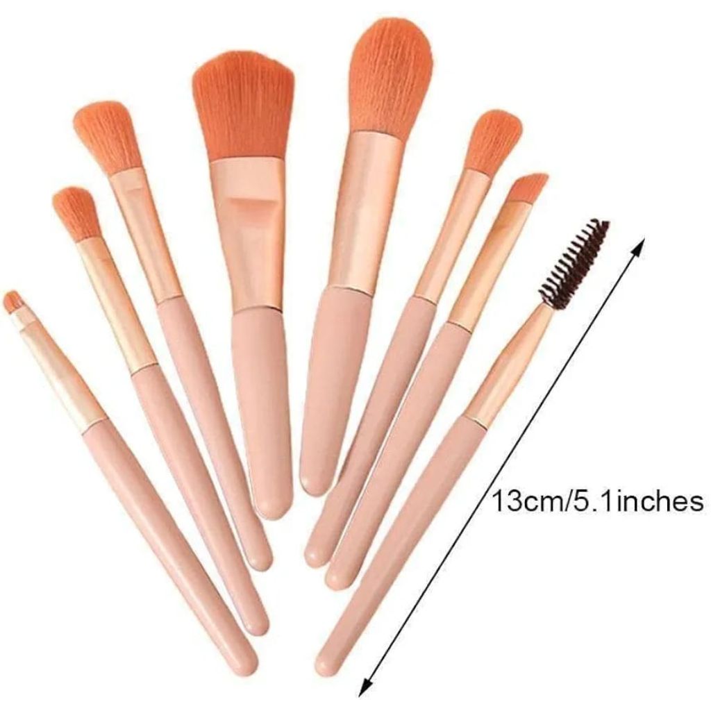 Portable 8pc Mini Make Up Brush Set