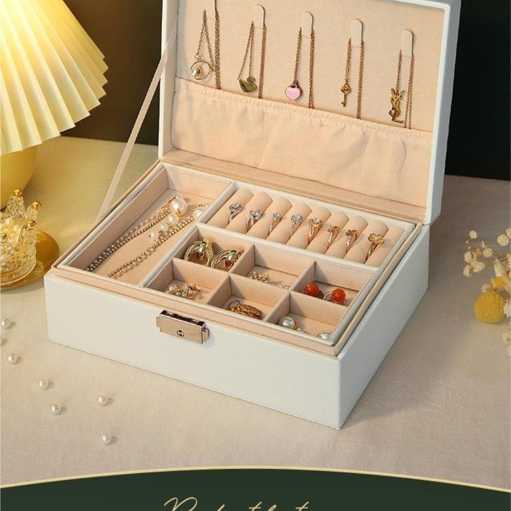 Double Layer PU leather Jewlery Box