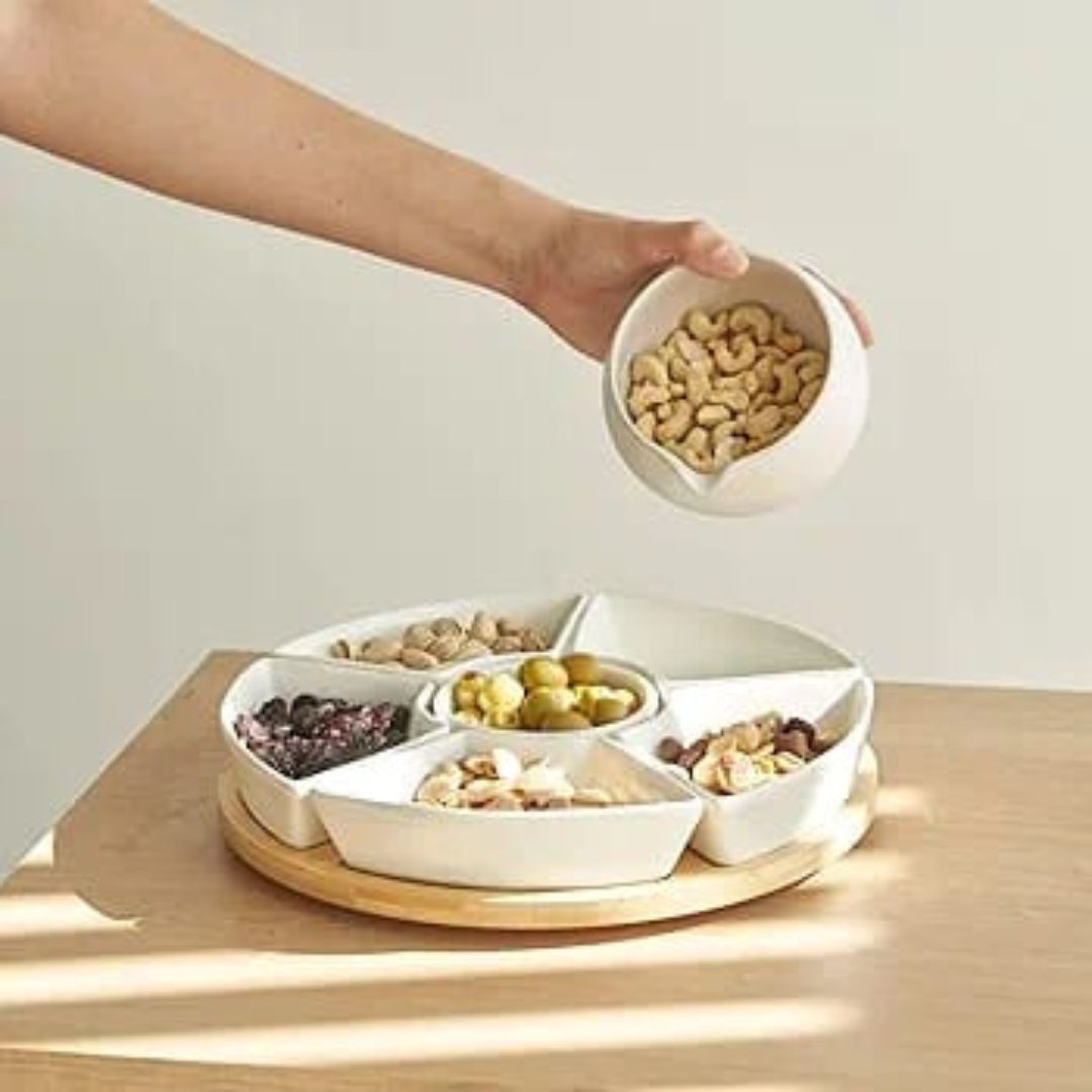 Danny Home Rotating Tray With Bowls