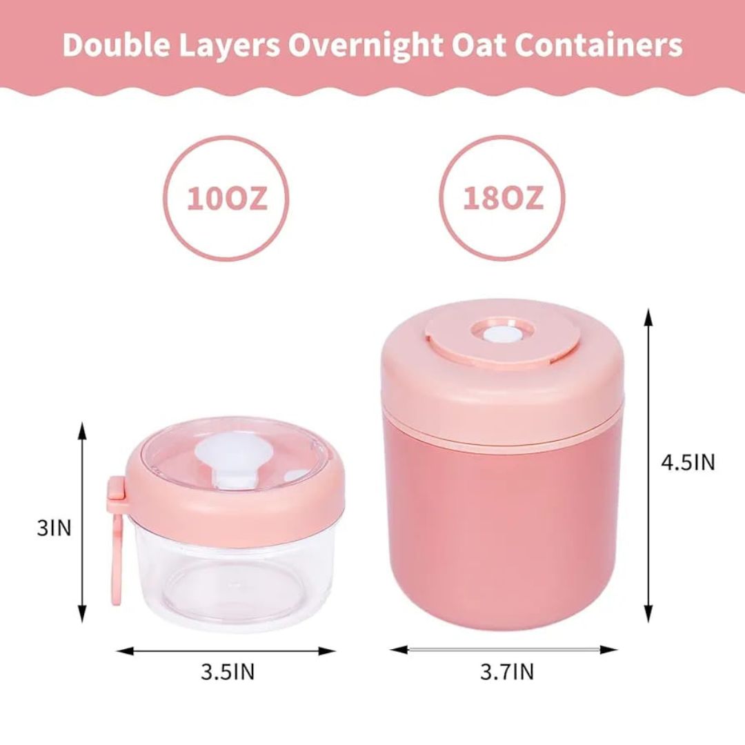 Portable Food Flask With Snack Box