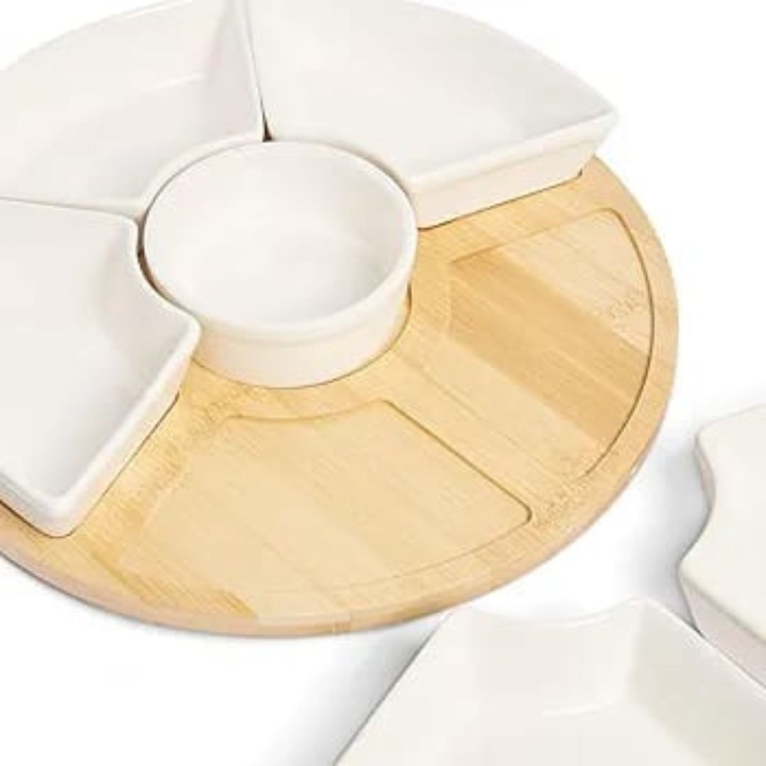 Danny Home Rotating Tray With Bowls