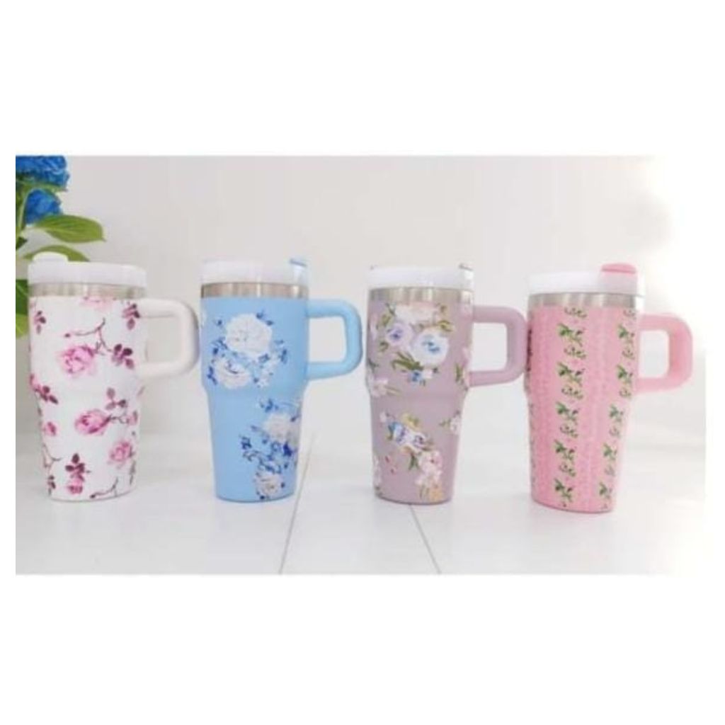 Mini Stanley Dupe Floral Cup 600ml