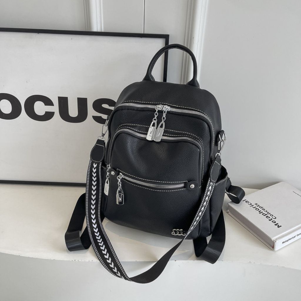 Women PU Leather Backpack