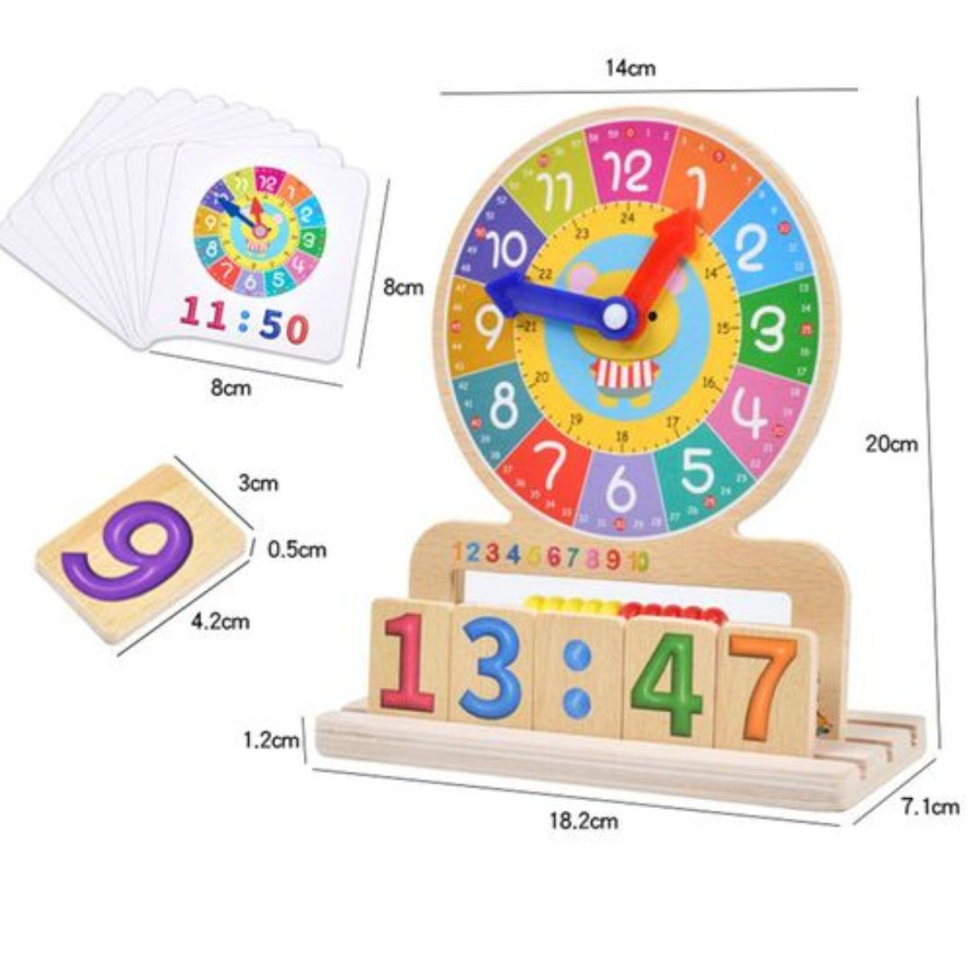 Educational Wooden Clock Puzzle