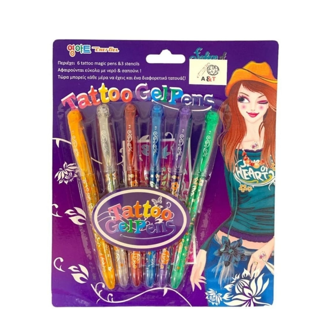 6pc Tattoo Gel Pens