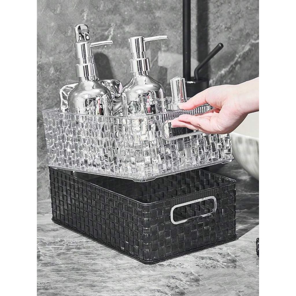Acrylic Wooven Look Organizer - Rectangle