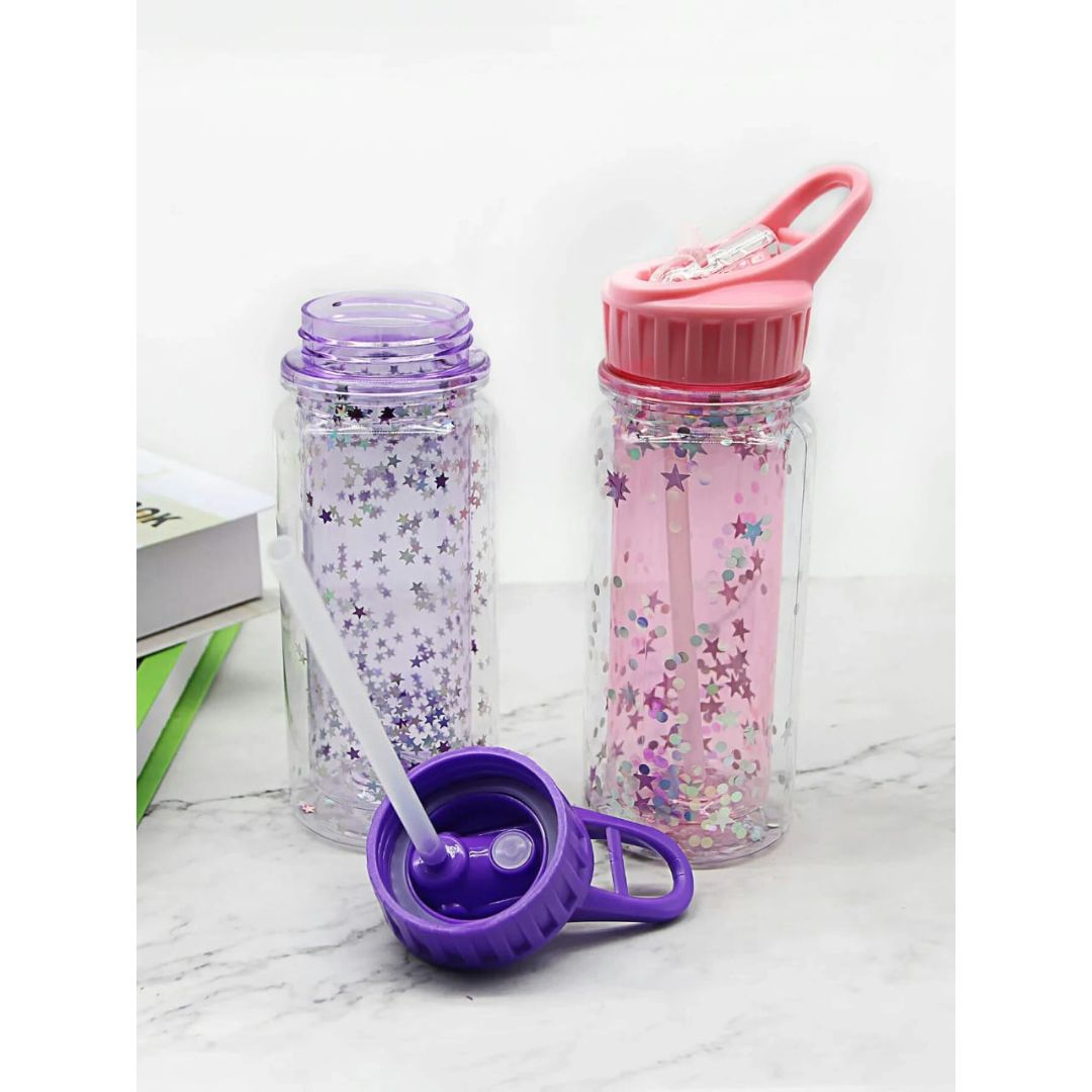 Kids Double Walled Glitter Bottle 350ml