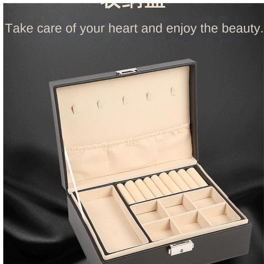 Double Layer PU leather Jewlery Box