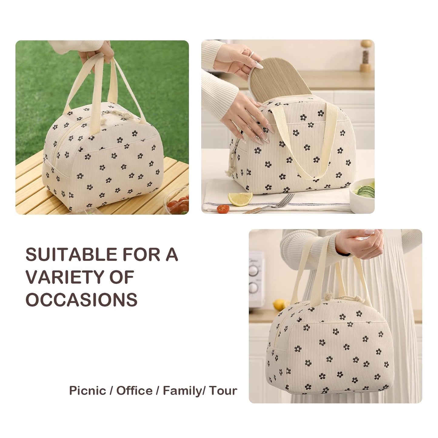 Corduroy Insulated Lunch Bag-Small