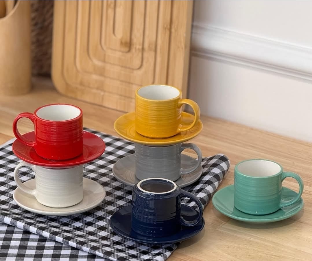 Danny Home 6pc Espresso Cup And Saucer Set