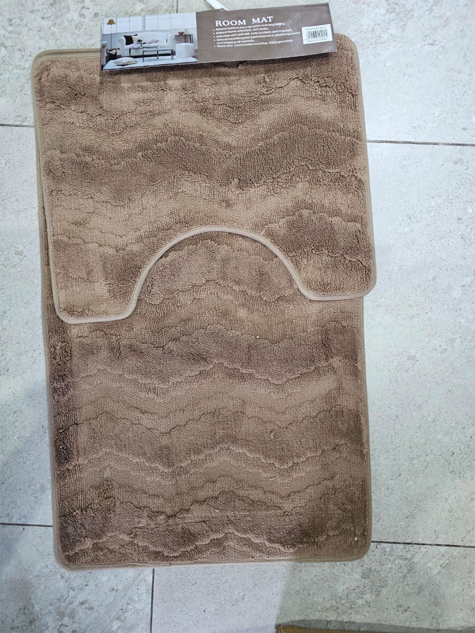 2pc Non Slip Microfibre Bath Mats