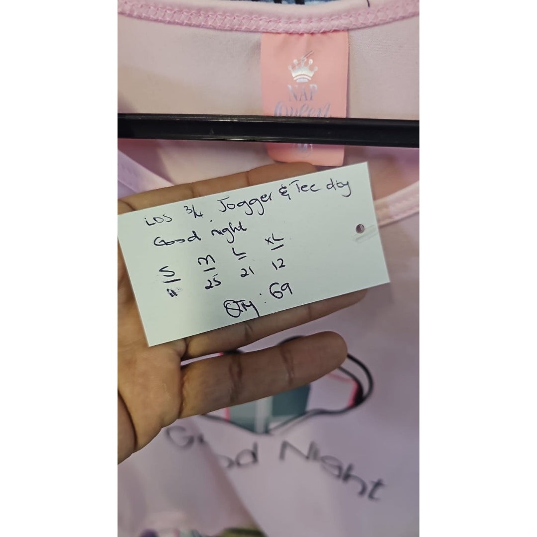 Ladies 3/4 Pjs Goodnight