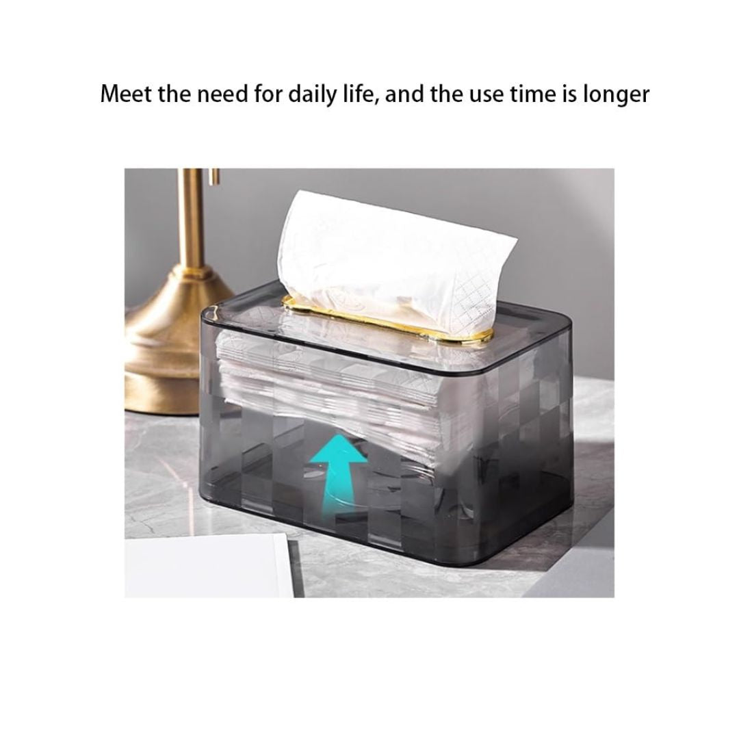 Acrylic Tissue Box With Spring 18x10cm