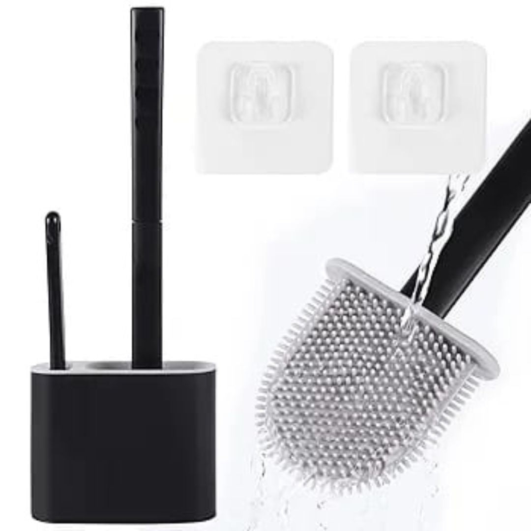 Silicone Toilet Brush With Cleaning Brush