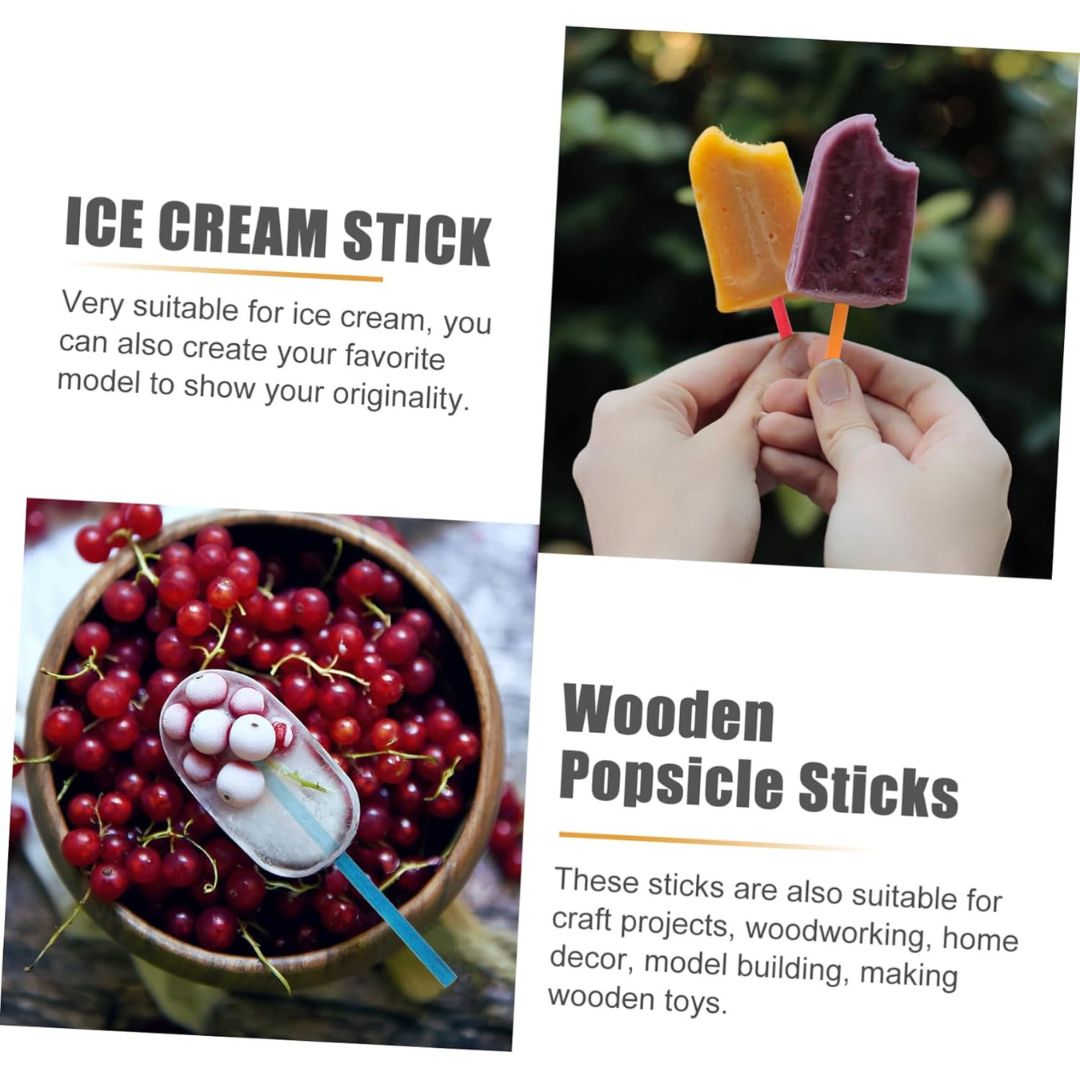 50pc Wooden Rainbow Sticks