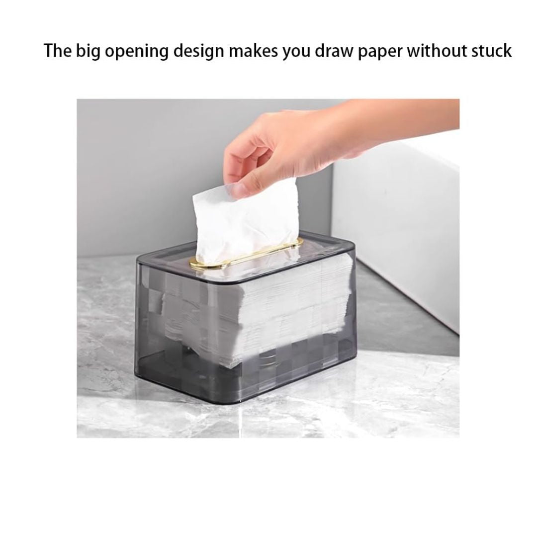 Acrylic Tissue Box With Spring 18x10cm