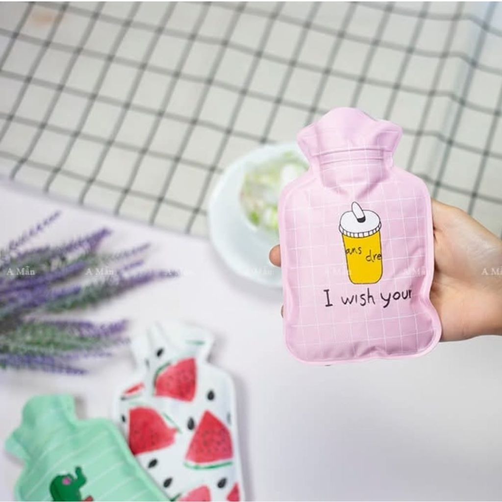 Mini Watermelon Hot Water Bottle 17x11cm