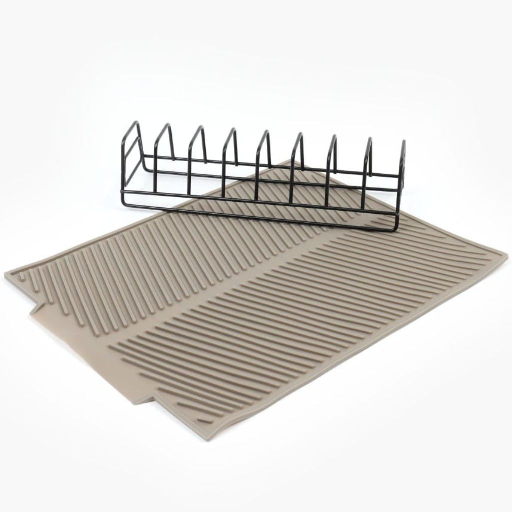 Dish Rack With Silicone Mat